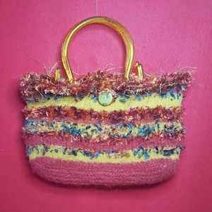 Handmade felted handbag.